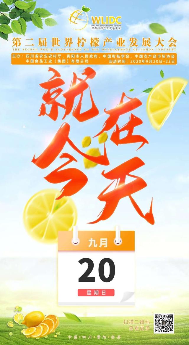 第二届世界柠檬产业发展大会，就在今天